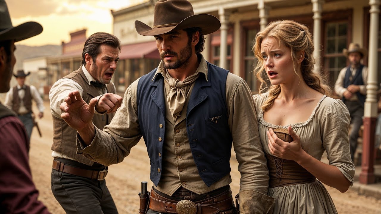 She Was Hurt By Her Husband In The Street, The Cowboy Stepped Between Them And Stayed Right There