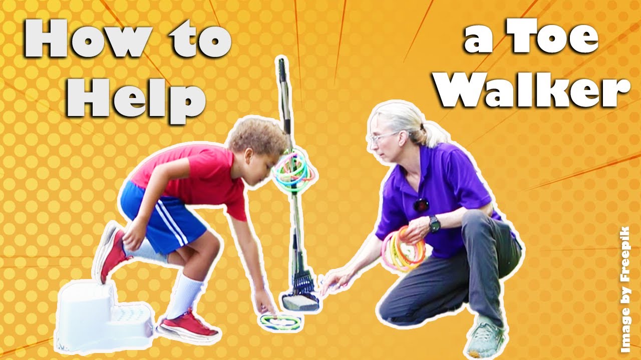 How to Help a Toe Walker #33: Stoop and Recover--One foot Back - YouTube