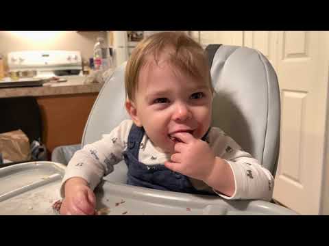 Baby Eats Ribeye Steak