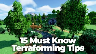Minecraft Landscaping 101: Must Know Terraforming Tips  Cliffs, Rivers and Mountains