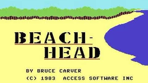 Commodore 64: Beach Head game ending by Access Software