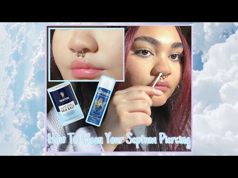 How to clean your septum piercing | Sea Salt Soak + H2Ocean Aftercare Spray tutorial