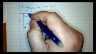 Vector Addition: Part 4, Resolving a third quadrant vector into components