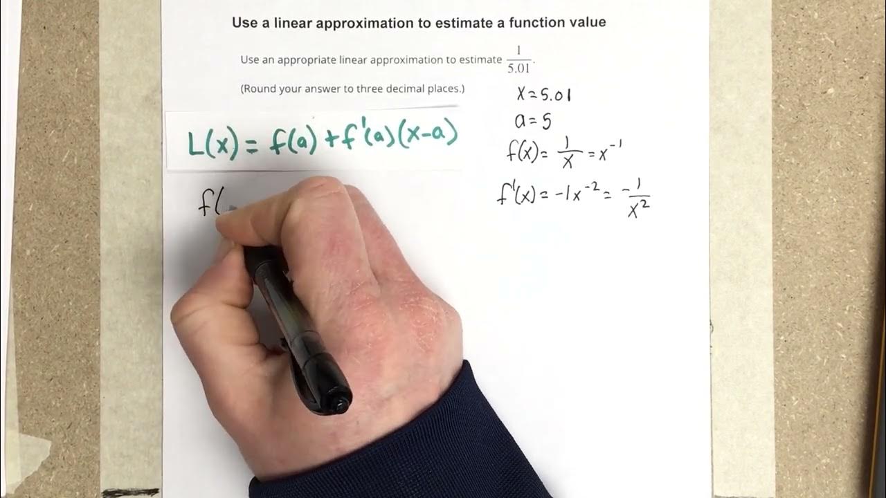 Use a linear approximation to estimate a function value - YouTube
