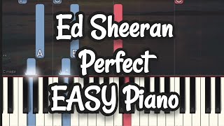 Ed Sheeran - Perfect (Simple Piano Pop Songs, Piano Tutorial) Sheet 琴譜 #easypiano #edsheeran