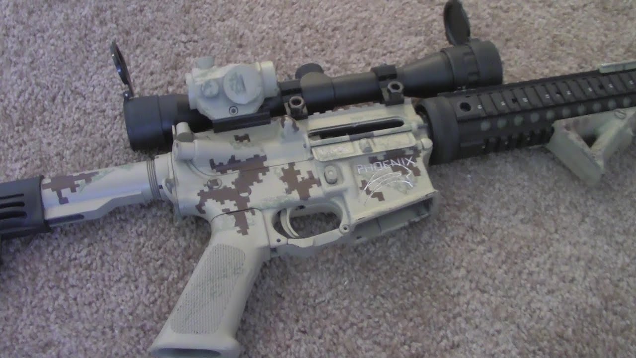 How To Paint  Your Airsoft Gun Desert Camo 2 YouTube