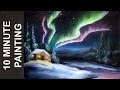 Painting the Aurora Borealis with Acrylics in 10 Minutes!