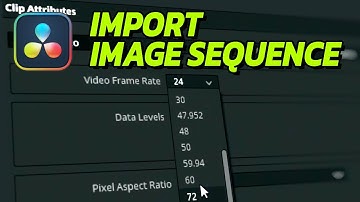 Import image sequence in DaVinci Resolve 18