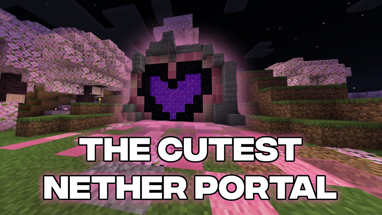 I Built the Cutest Nether Portal in Survival Minecraft - YouTube