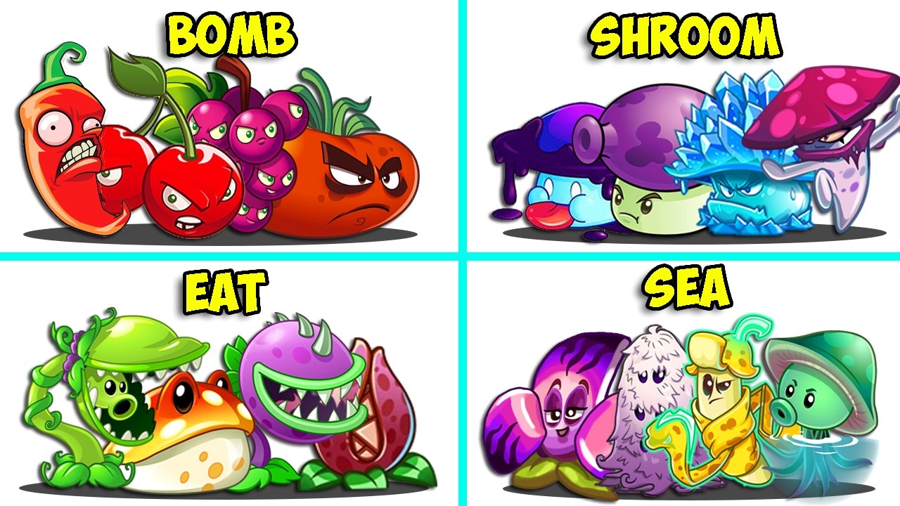 Random 20 Team OLD & New Plants Battlez - Who Will WIn? - Pvz 2