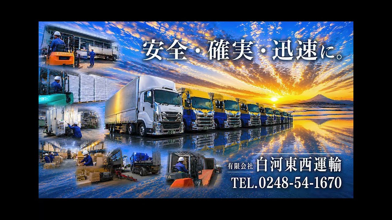 有限会社白河東西運輸 [公式ページ]｜福島県西白河郡泉崎村で運送