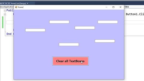 Visual Basic .net tutorial| Clear all textboxes in Vb.net at once