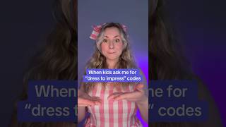 When kids ask me for “dress to impress” codes #roblox #dresstoimpress #shorts