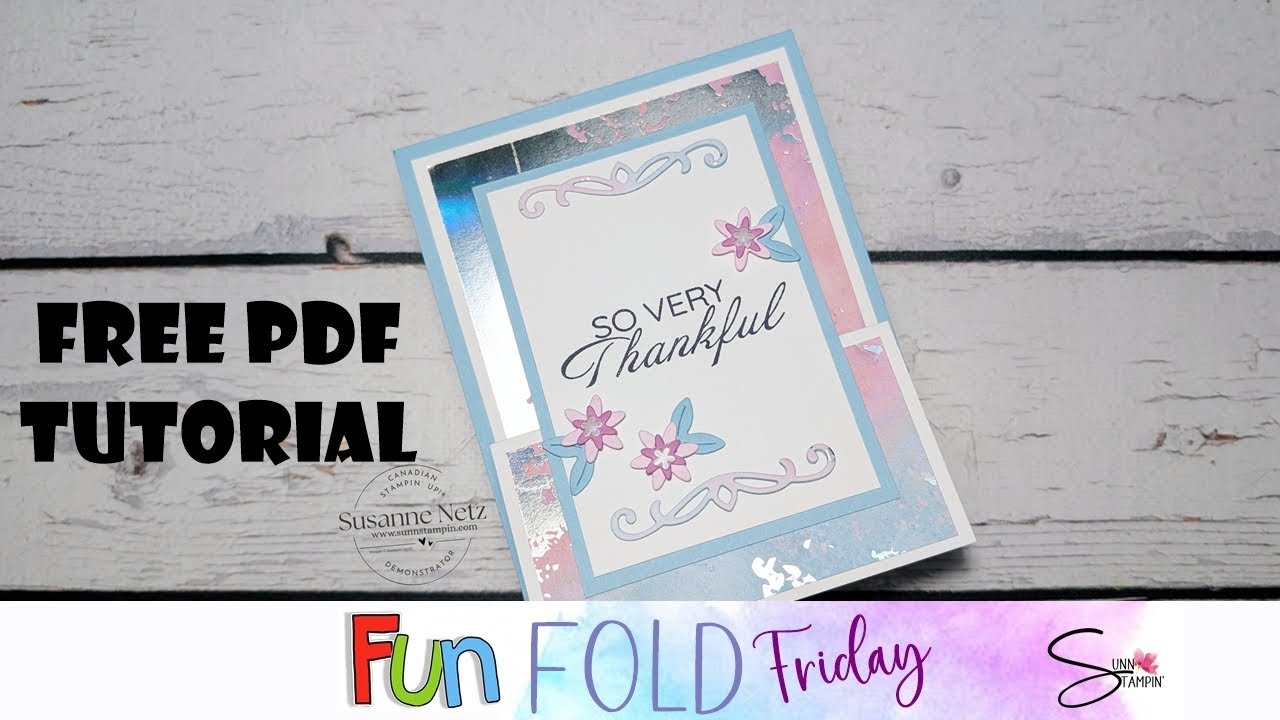 Изящная открытка в рамке с бесплатным PDF-файлом, созданным с использованием продукции Stampin' U...