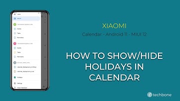 How to Show/Hide Holidays in Calendar - Xiaomi [Android 11 - MIUI 12]