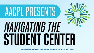 Navigating the Student Center on AACPL.net