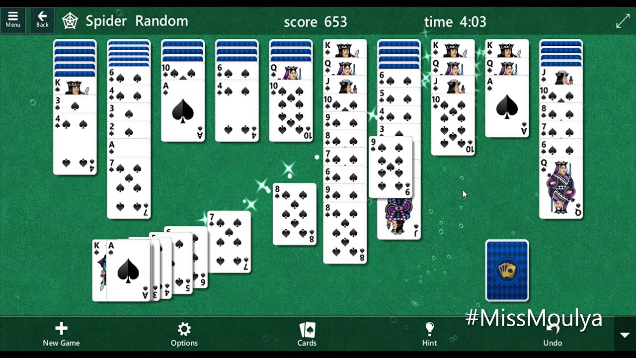Microsoft Solitaire Collection Spider Game Missmoulya Youtube