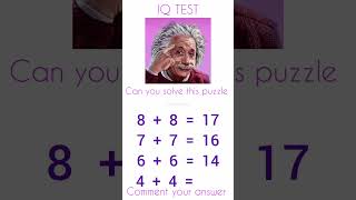 IQ Brain test comment your answer📝🤔#puzzle#maths#quiz#mathematics#education#subscribe