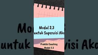 Demontrasi kontekstual modul 2.3 || Coaching untuk Supervisi Akademik #shorts #coaching