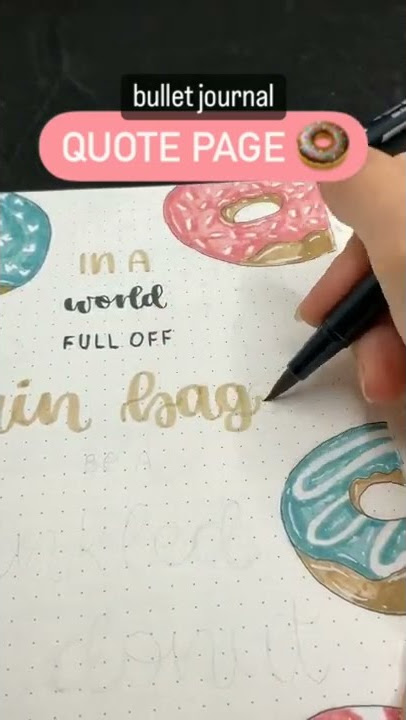 BULLET JOURNAL JUNE QUOTE PAGE PT. 2 | Bullet Journal Quote Page Shorts