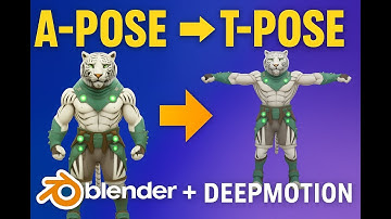 Convert 3D Characters from A-Pose to T-Pose in Blender for DeepMotion AI Animation