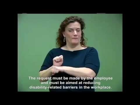 Reasonable Accommodations in Employment Settings [ASL Video] - YouTube