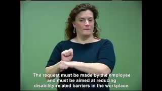 Reasonable Accommodations in Employment Settings [ASL Video]