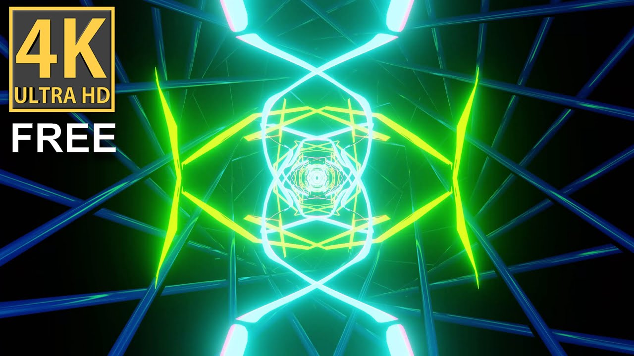 ️ FREE Infinite VJ Loops 4K Green and Blue Glowing Background Video ...