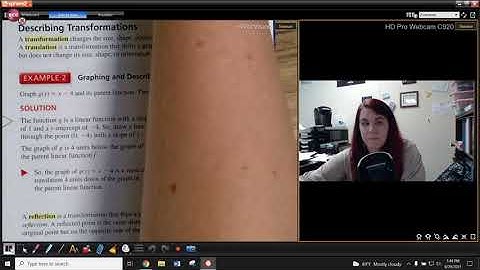 Algebra 2 1.2 Parent Functions, Translations & Reflections