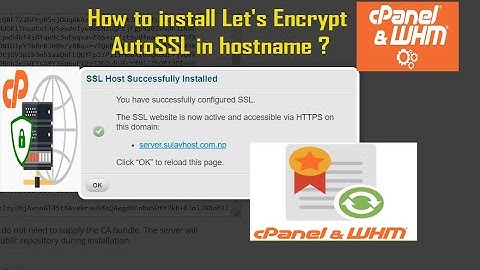 How to install SLL Certificate to Hostname ?