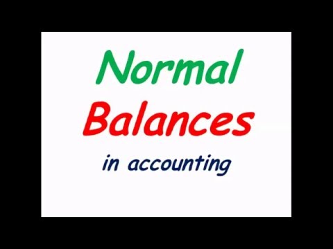 Normal Balances Of Accounts Chart
