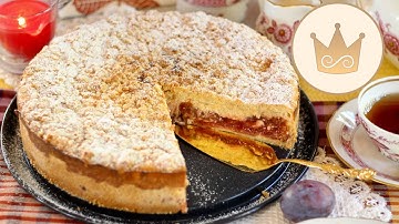 KÄSEKUCHEN MIT STREUSELN UND OBST BACKEN! ZWETSCHGEN-KÄSEKUCHEN! REZEPT VON SUGARPRINCESS