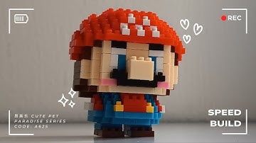 Nanoblocks Speed Build 1.5 Super Mario A625 | Cute Pet Paradise Building Blocks | Mini Bricks