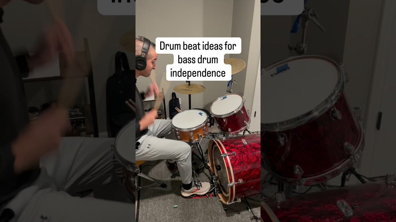 Drum beats to show ideas on how to use bass drum foot for independence 