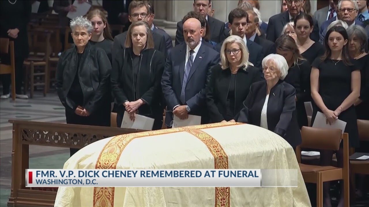 Former presidents G.W. Bush, Biden attend former VP Cheney funeral