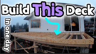 Frame a deck in a day / 30 ft by 11 ft  #diy