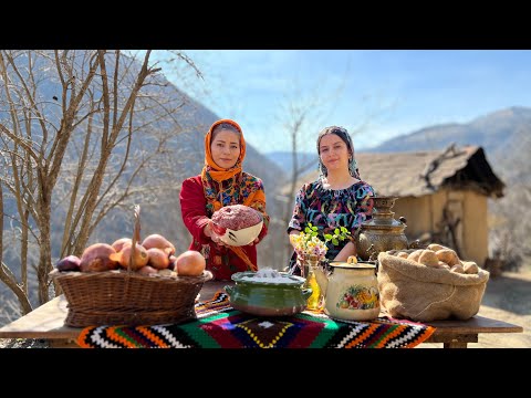 Minced Meat Stuffed inside Potato Dough to Cooking Piroshki in Village