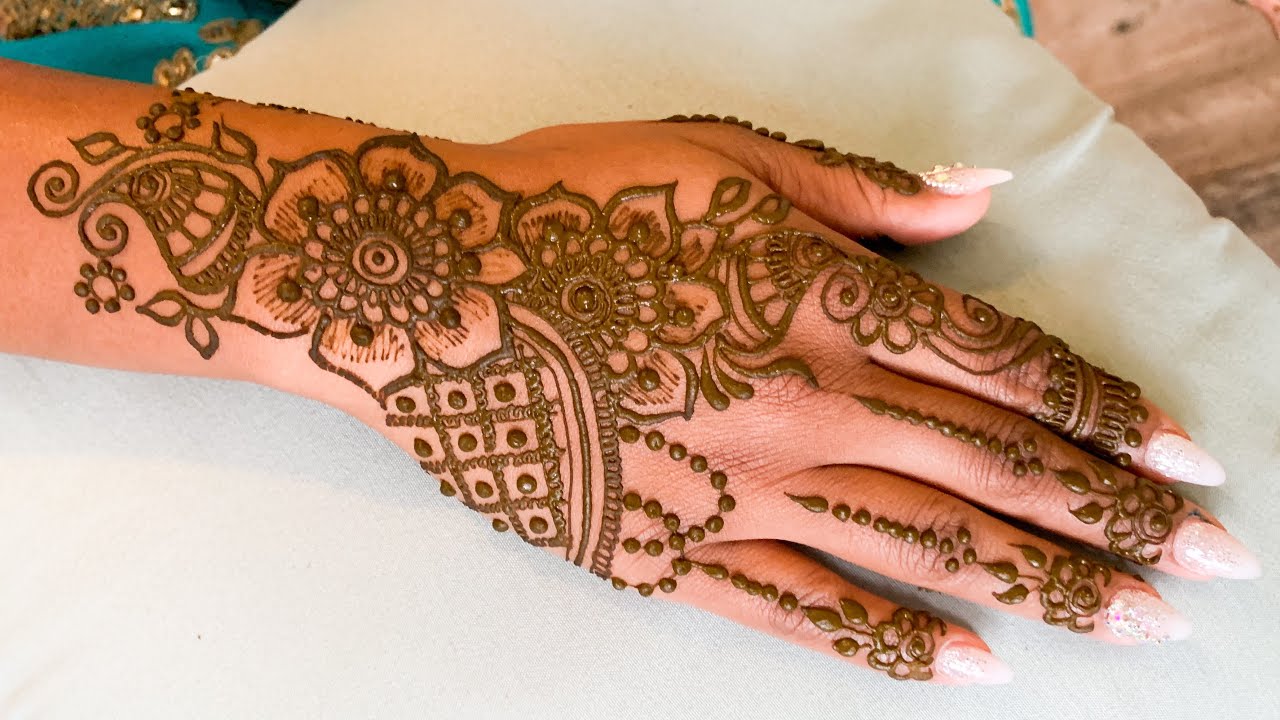 EASY FLORAL ARABIC MEHNDI DESIGN FOR BACK HANDS FOR KARVACHAUTH ...