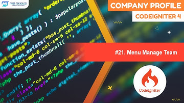 21. Menu Manage Team CodeIgniter 4
