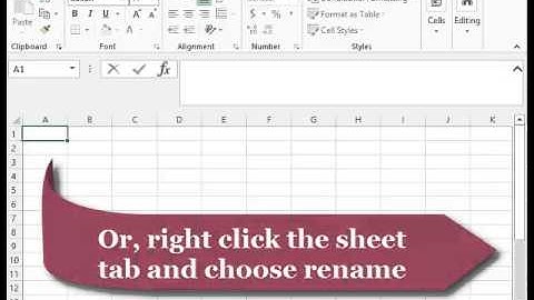 Insert, Move, Rename and Delete Worksheets