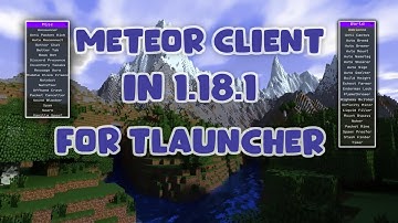 How to Install Meteor Client In Tlauncher 1.18