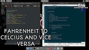 C program to convert temperature from Fahrenheit to celcius and vice versa | C PROGRAM | EH