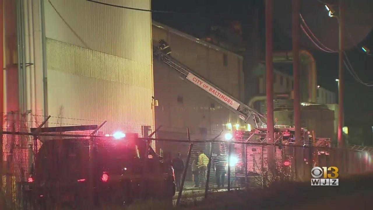 Baltimore Firefighters Battle Industrial Building Fire In Canton