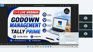 Live Webinar - Learn Godown & Stock Management in TallyPrime Easily 📦