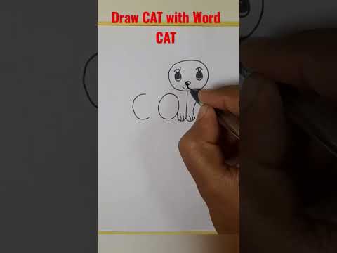 How to draw a cat from Cat Word #shorts