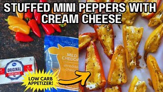 Mini Peppers Stuffed with Cream Cheese 🌶️ Easy 15-Min Appetizer Recipe that Will Wow Your Guests! 😋