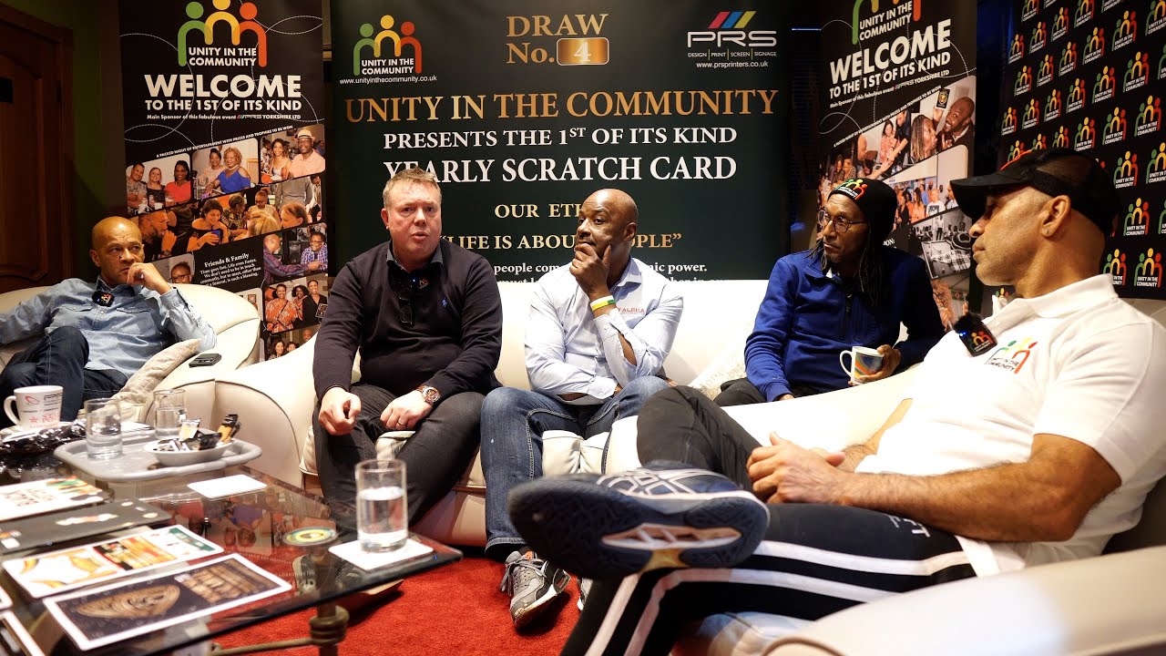 Unity In The Community (2) Scratch Card PT4 Gary Routledge, Shayne Niemen, Gary Serrant, John