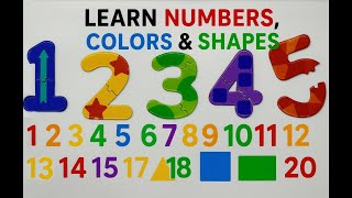 Learn Numbers 1–20 for Kids | Colors & Shapes for Toddlers | Educational Learning Video