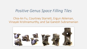 Positive Genus Space Filling Tiles
