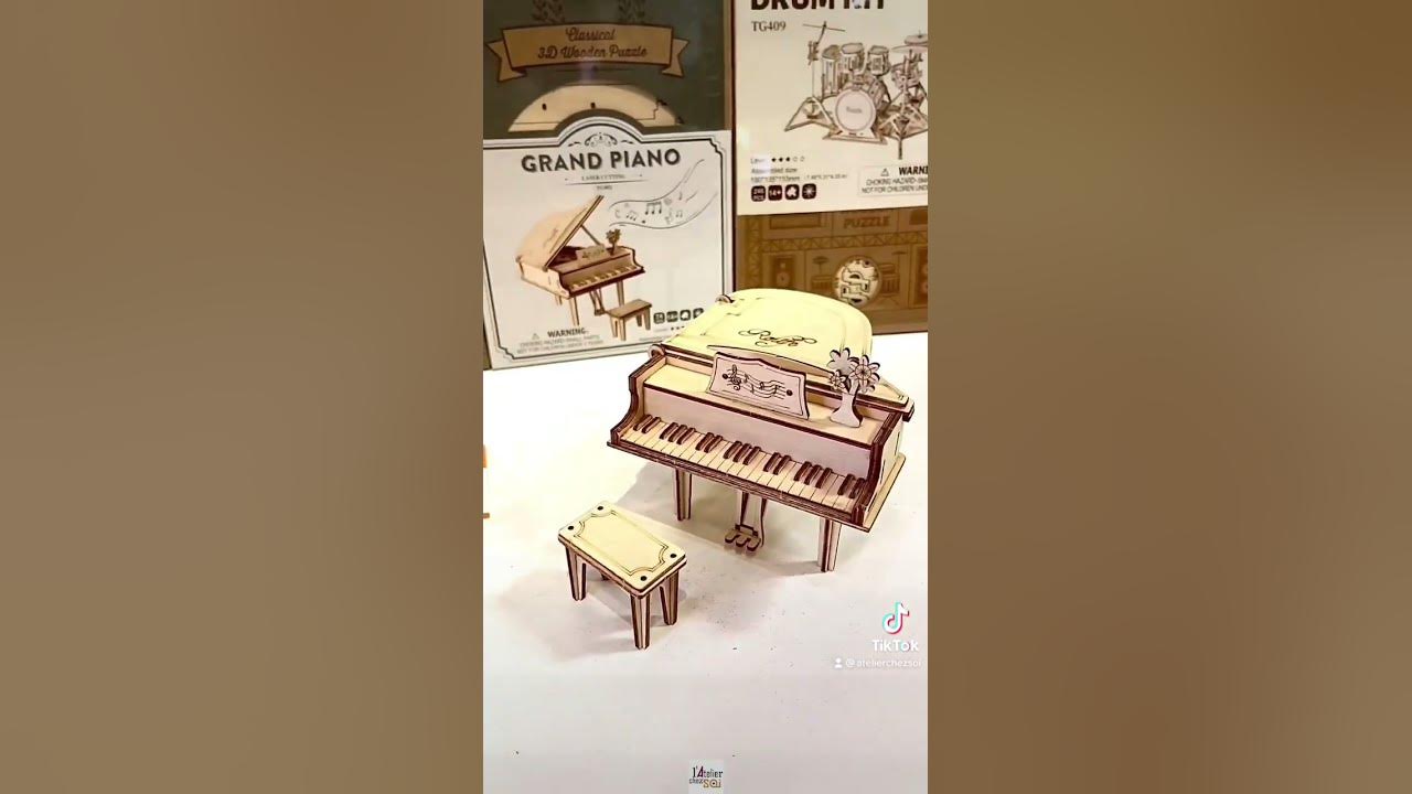 ROKR Puzzle 3D Maquette en Bois a Construire Instruments de Musique